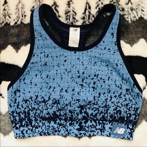 New Balance Navy Blue Racerback Workout Sport Bra